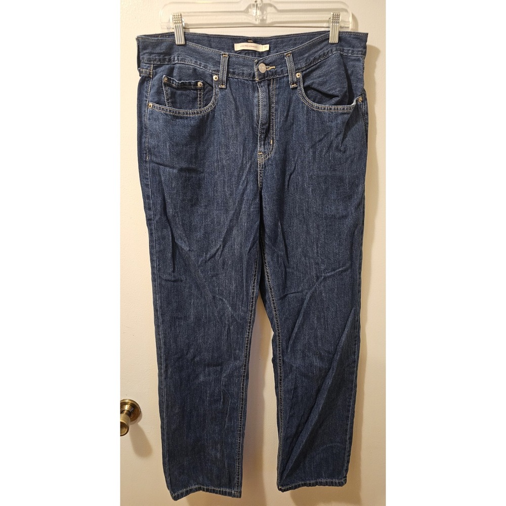 Levi's Low Pro Straight Medium Wash Blue Denim Jeans Women's Size 30
